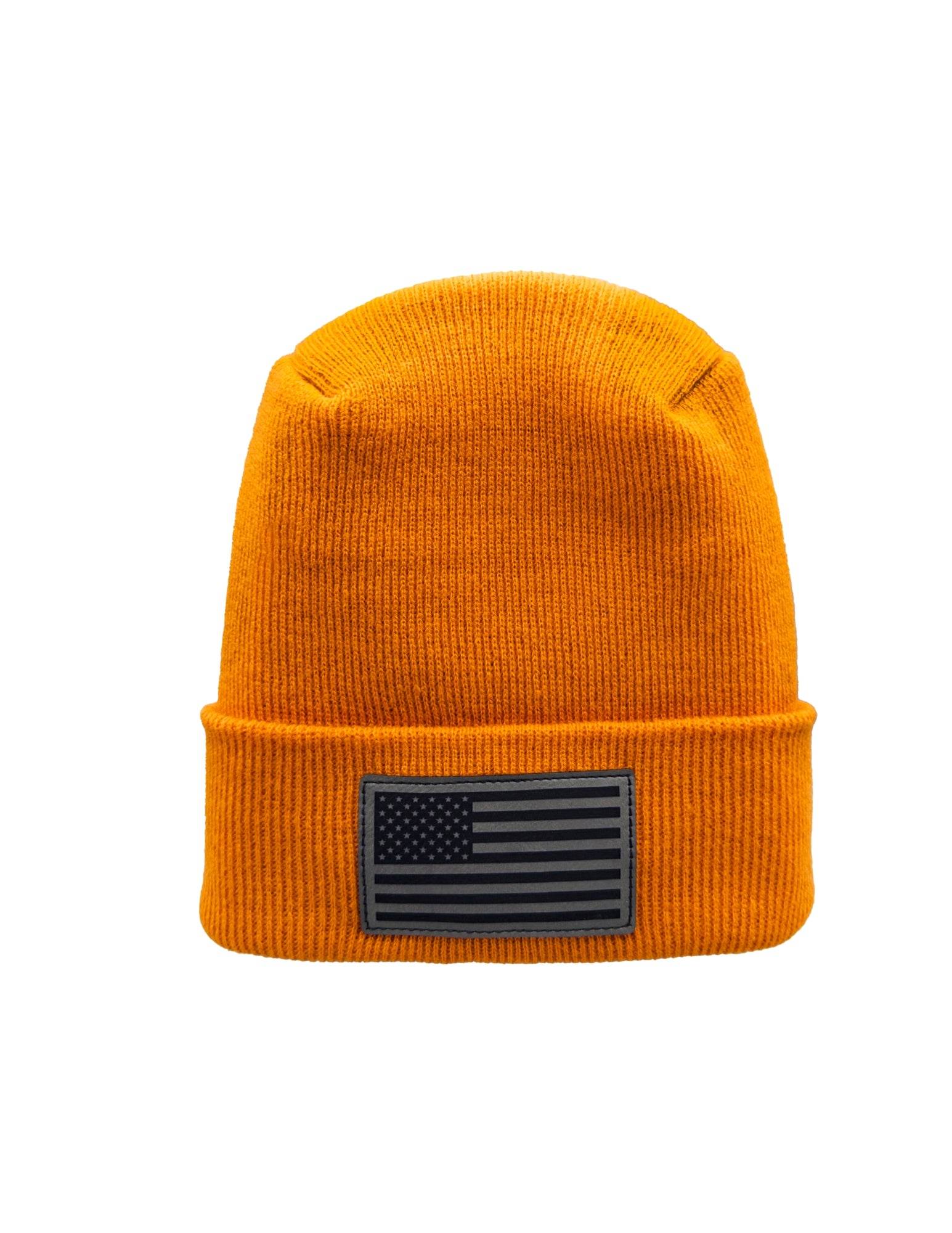 American Flag Beanie - H-Stitch Circular Knit Cuffed Beanie - Patented Design and Made in USA